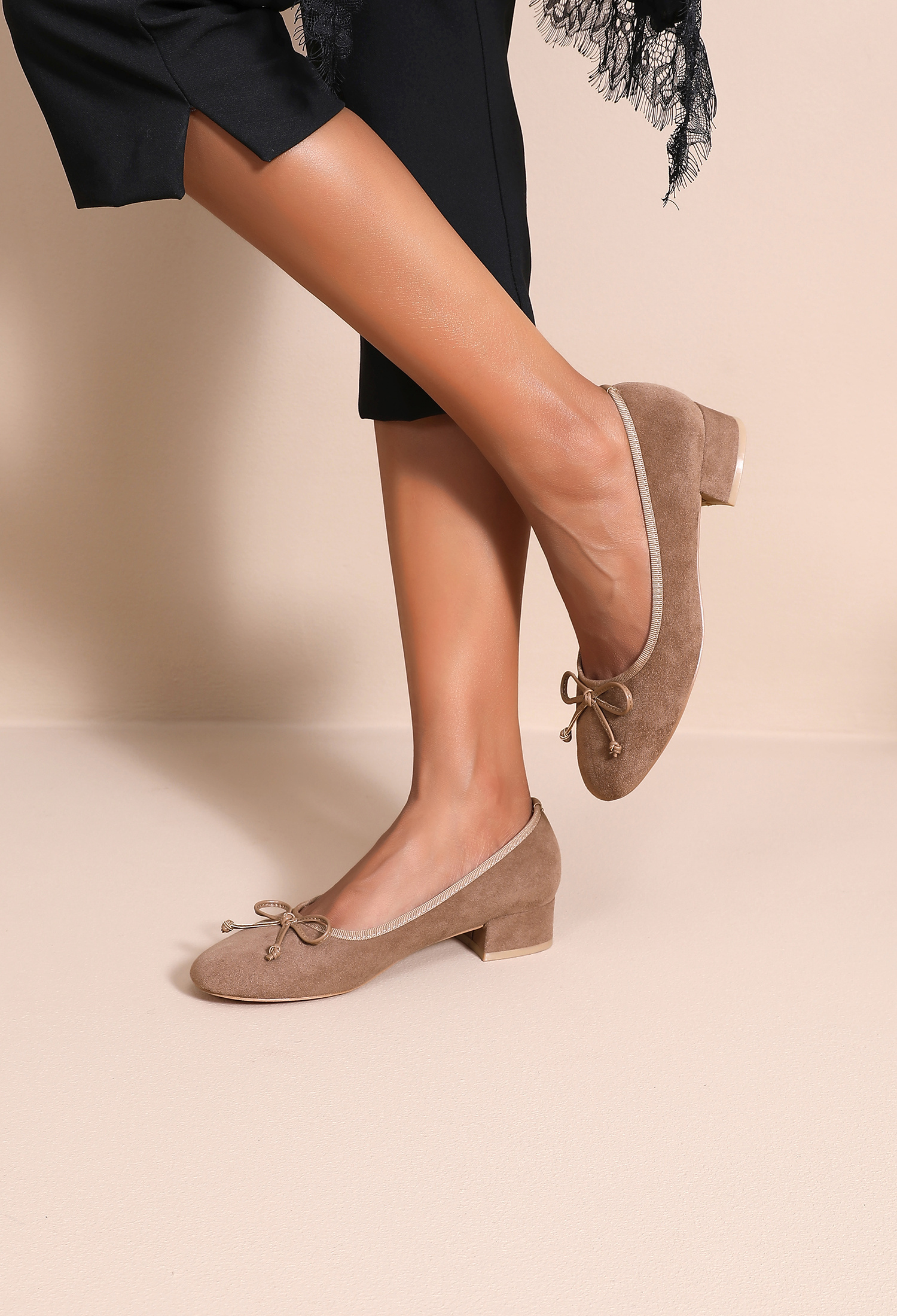 Grossiste JOIA PARIS - Ballerines à talon avec nœud