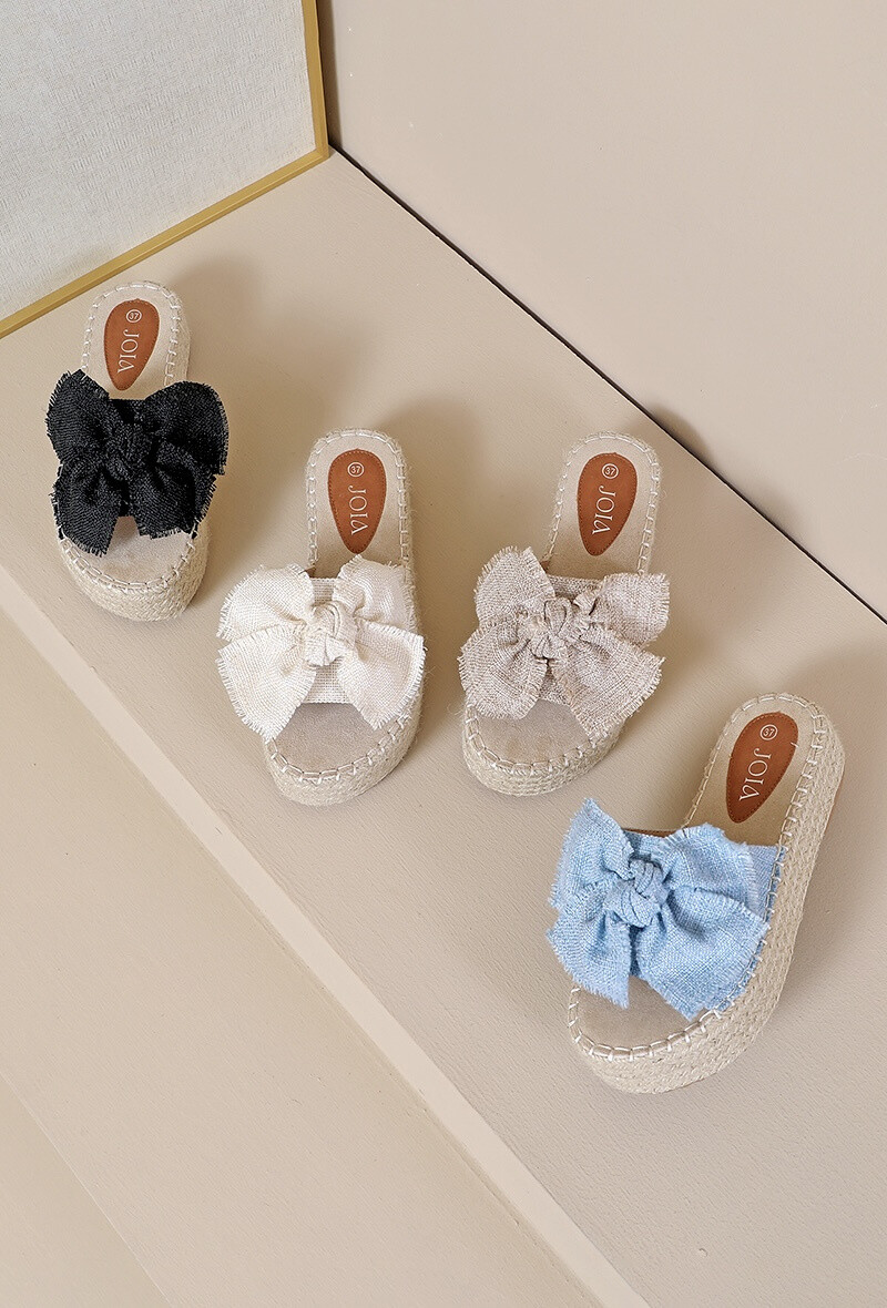 Grossiste JOIA PARIS - Espadrilles compensée à noeud
