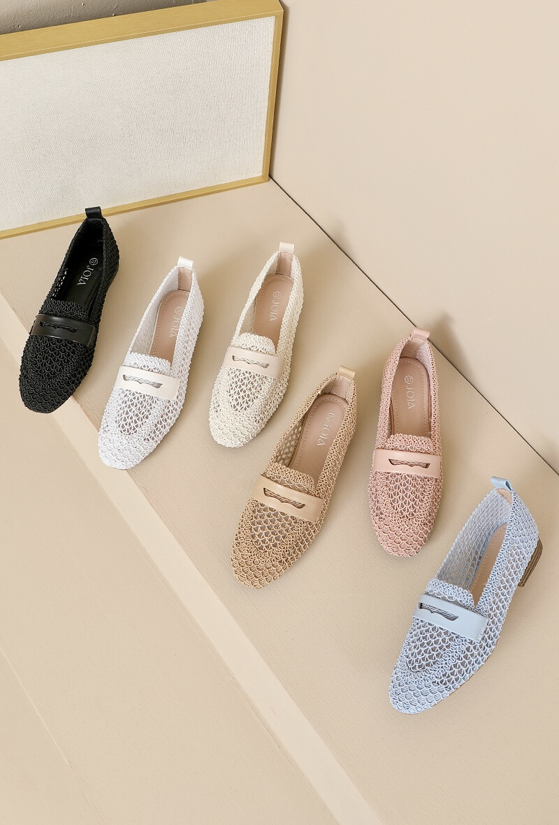 Mayorista JOIA PARIS - Unicolor de mocasina perforada plana con una banda