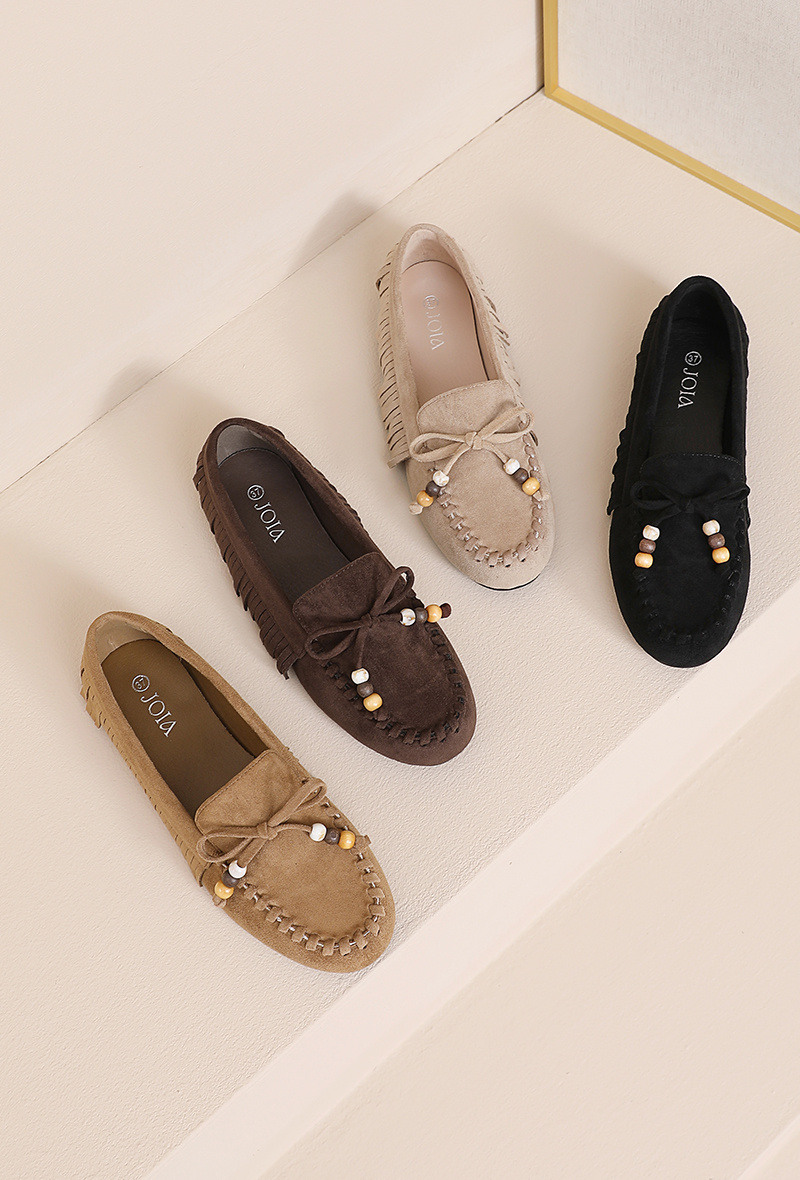 Wholesaler JOIA PARIS - Fringed loafers with decorative bow