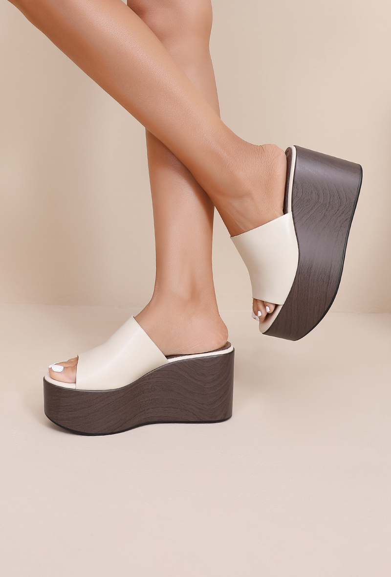 Mayorista JOIA PARIS - Mule de plataforma efecto madera