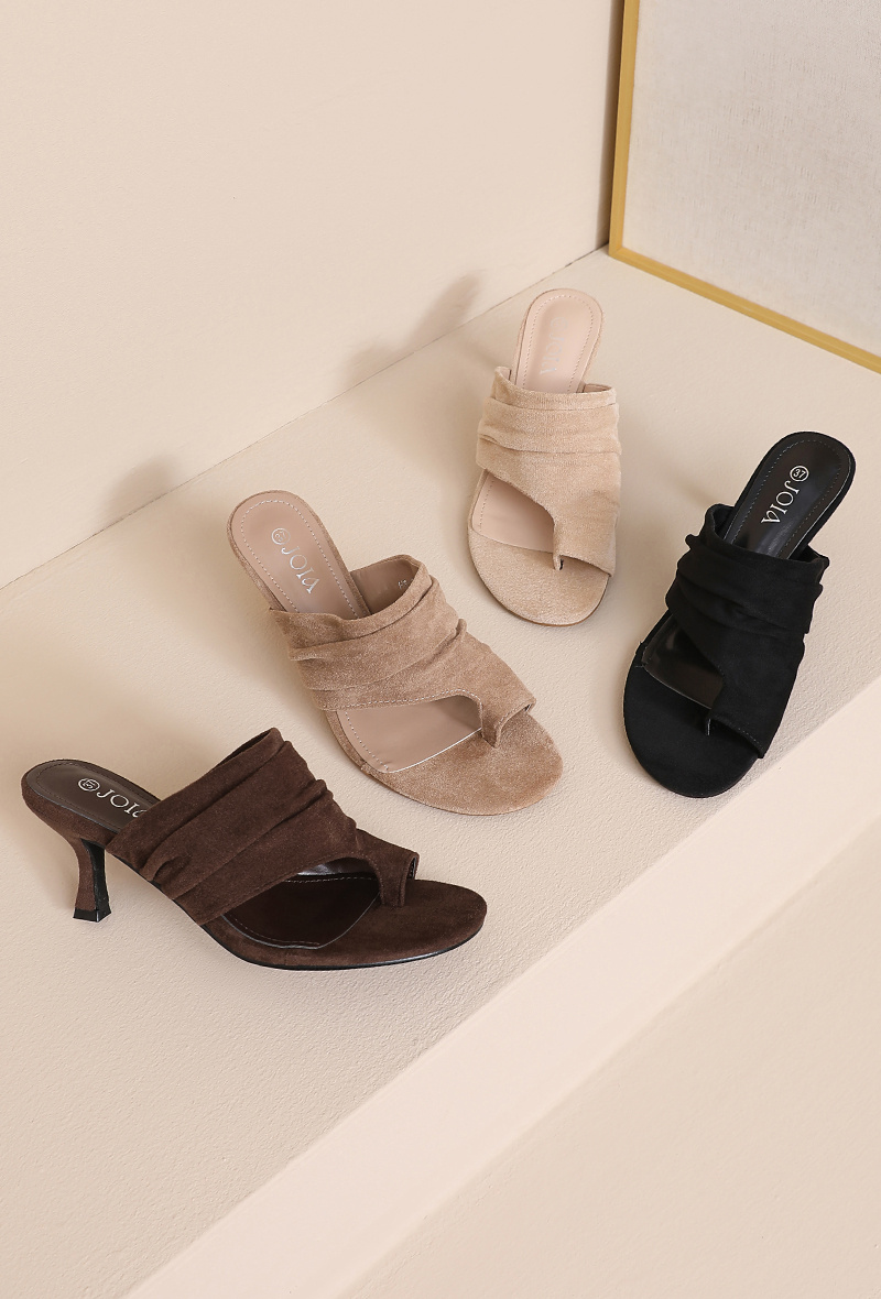 Mayorista JOIA PARIS - Mule de tacón fino plisado con una silueta elegante y femenina