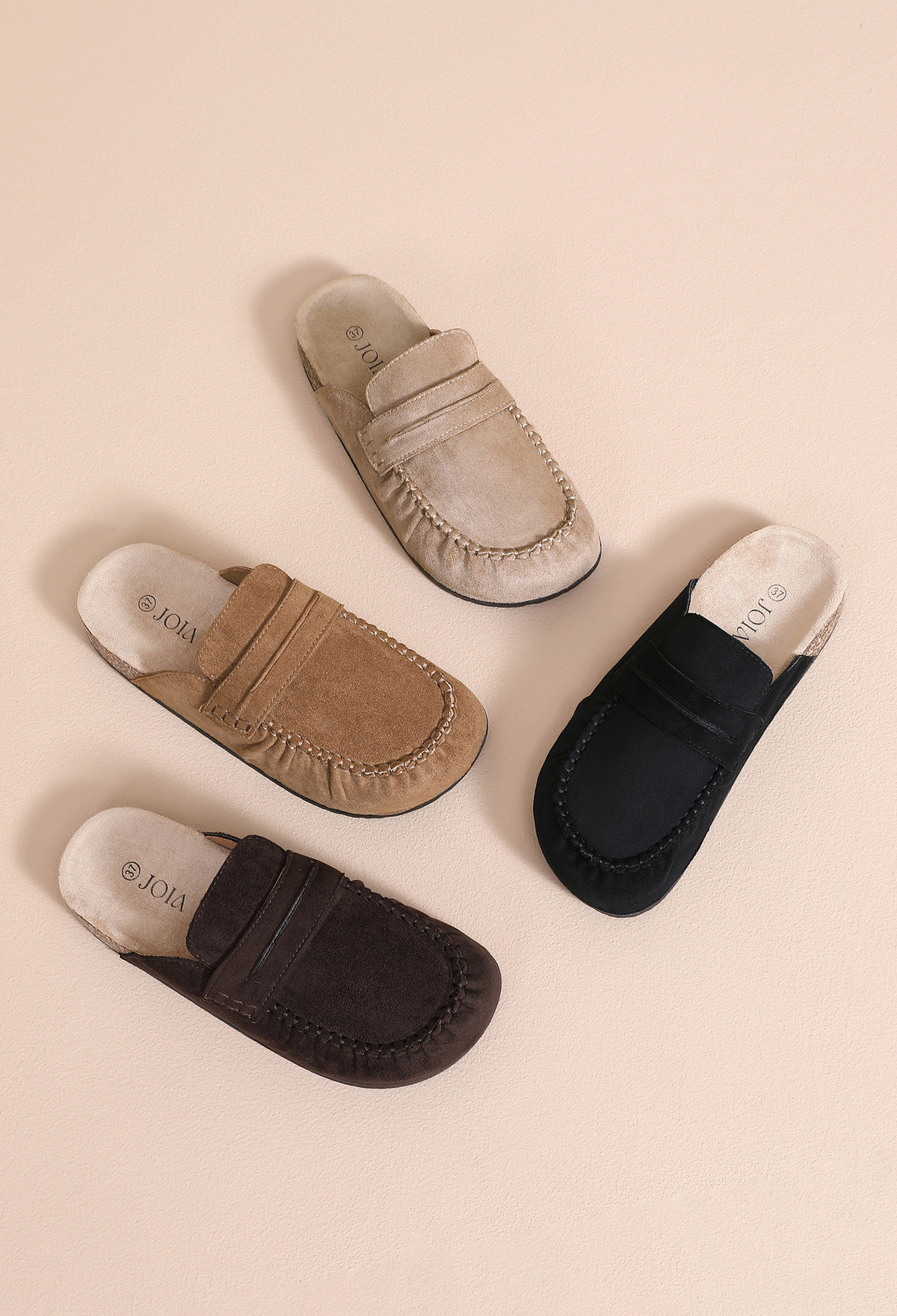 Grossista JOIA PARIS - Pantofole Stile Mocassino con Suola in Sughero