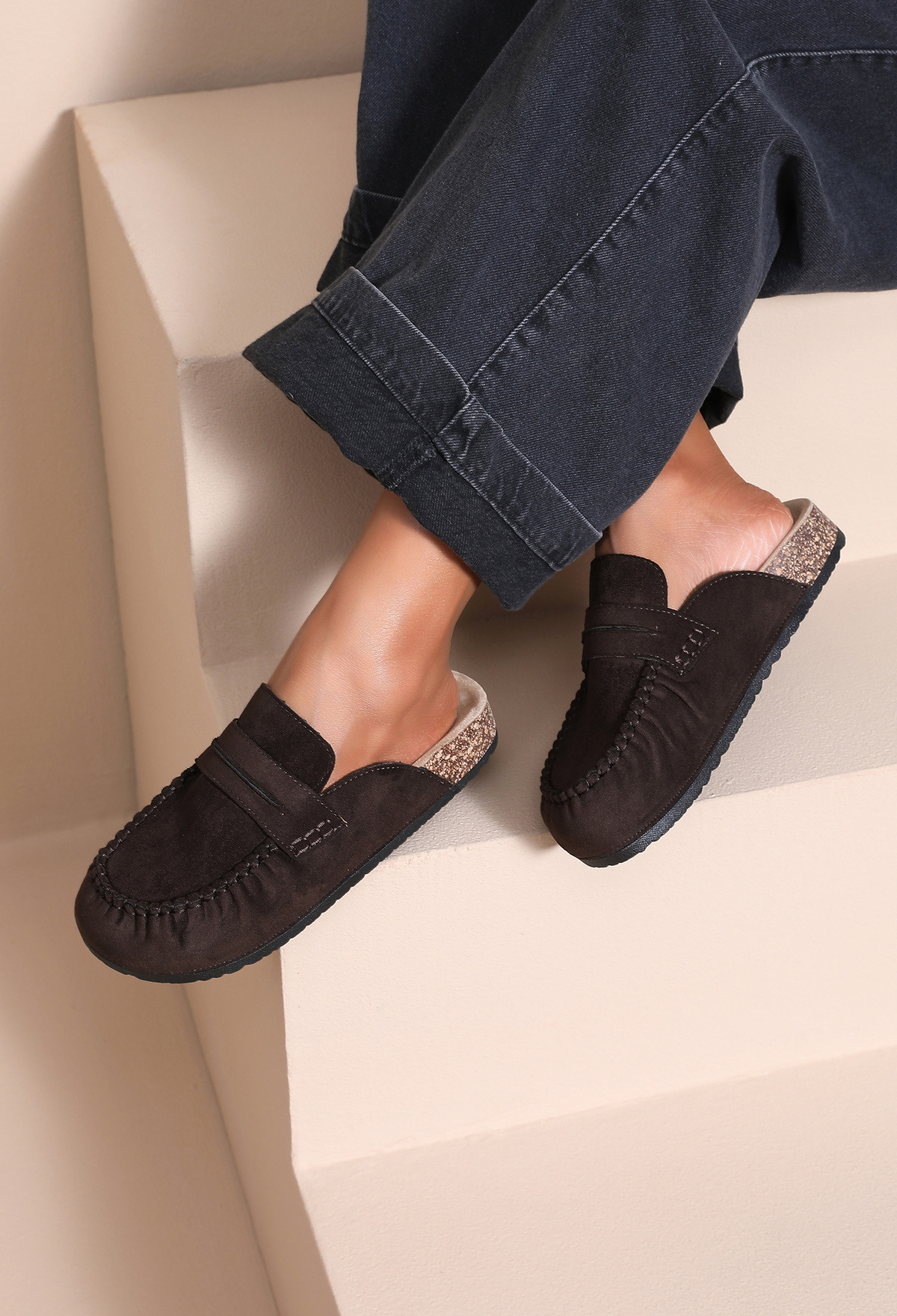 Wholesaler JOIA PARIS - Moccasin Style Cork Sole Slippers