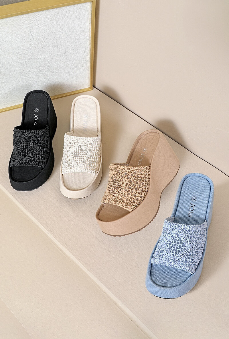 Großhändler JOIA PARIS - Spitzenkeilsandalen