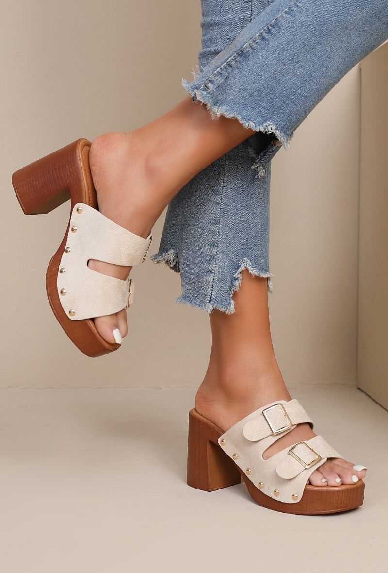 Grossiste JOIA PARIS - MULES A TALONS COMPENSÉE, DOUBLE BOUCLE