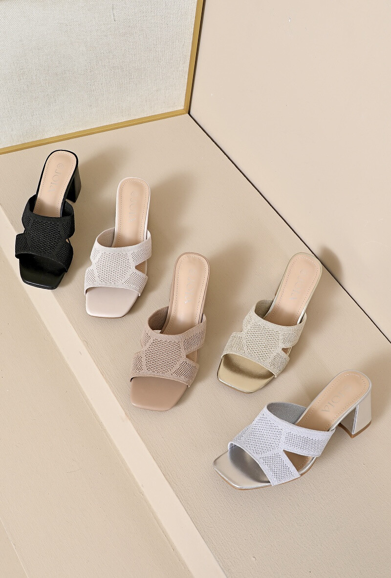 Grossiste JOIA PARIS - Mules à talons en tissu confortable