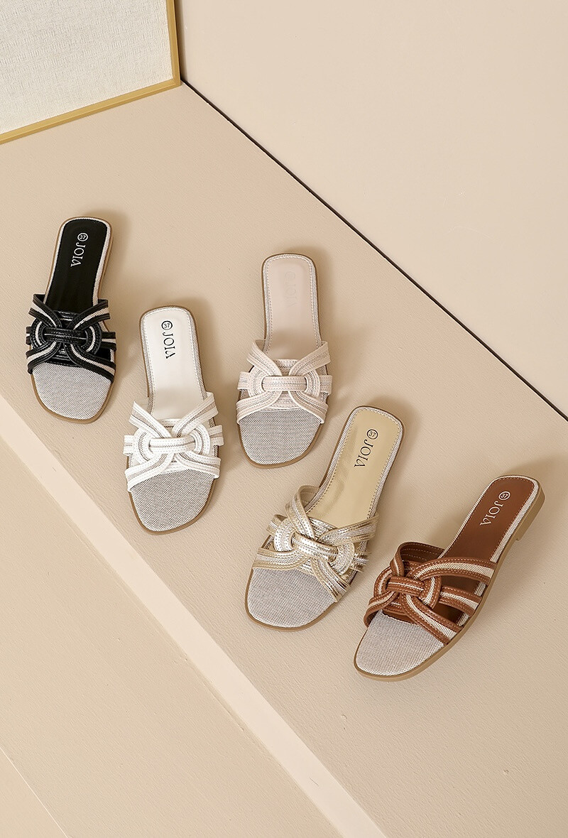 Wholesaler JOIA PARIS - Plat tap sandals with trendy rhinestone loop