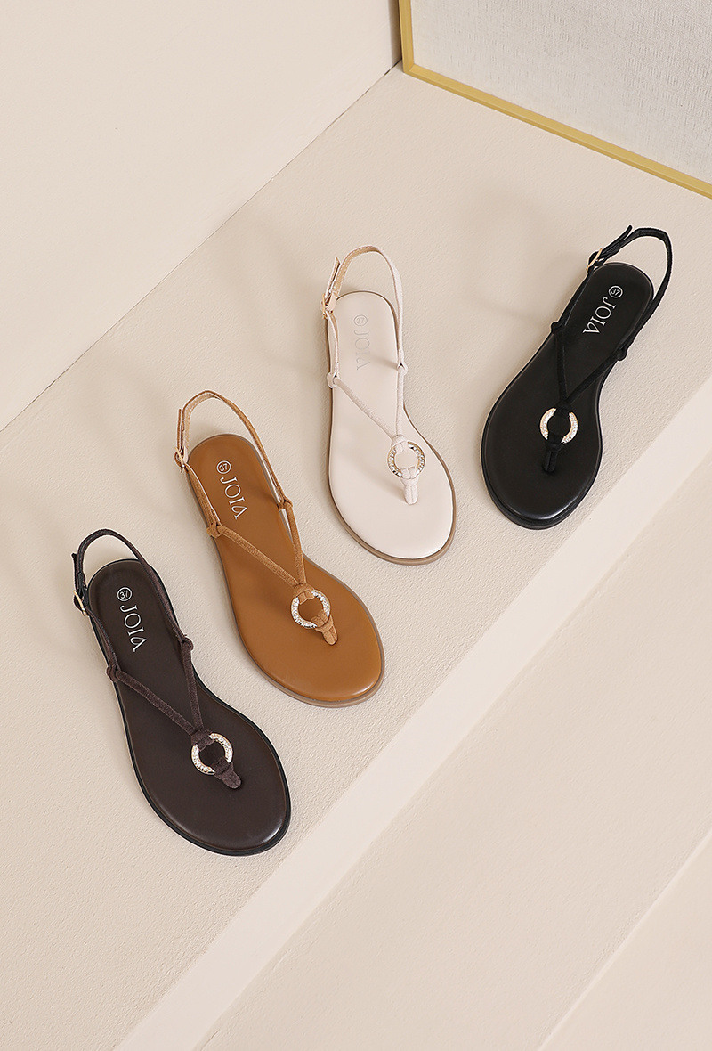 Wholesaler JOIA PARIS - Flat sandal with thin straps and central jewel
