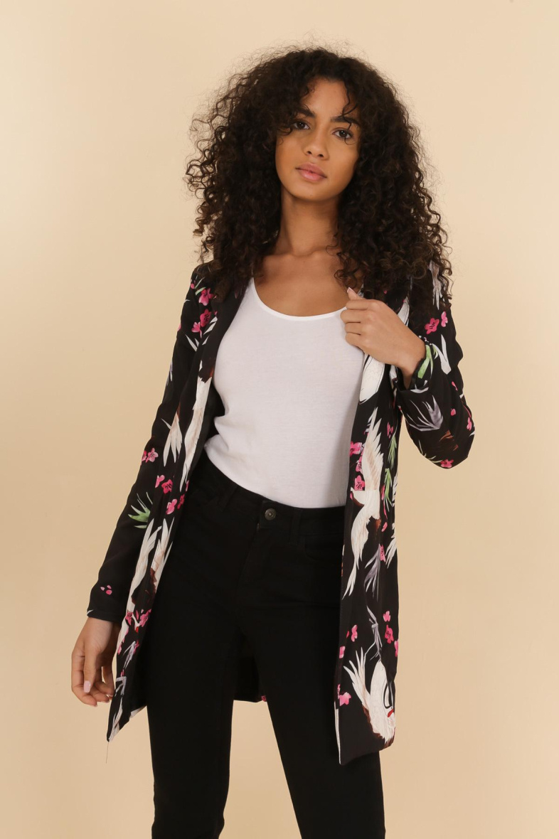 Wholesaler JOLIFLY - Blazer with polyester half-length 3/4 handle with lining