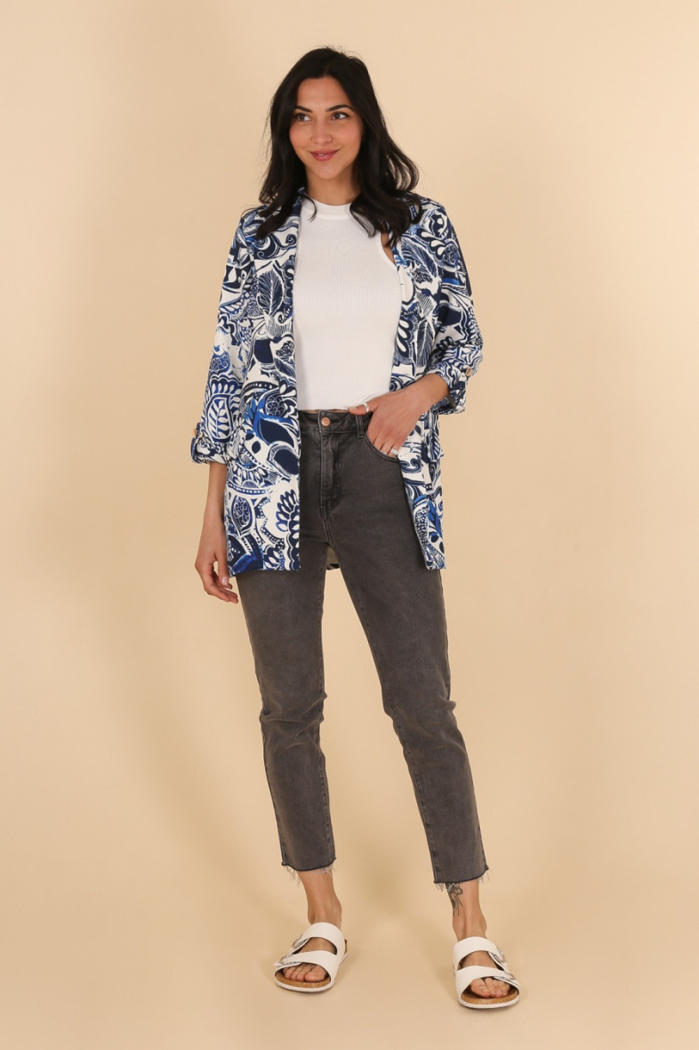 Wholesaler JOLIFLY - Blazer with polyester half-length 3/4 handle with lining