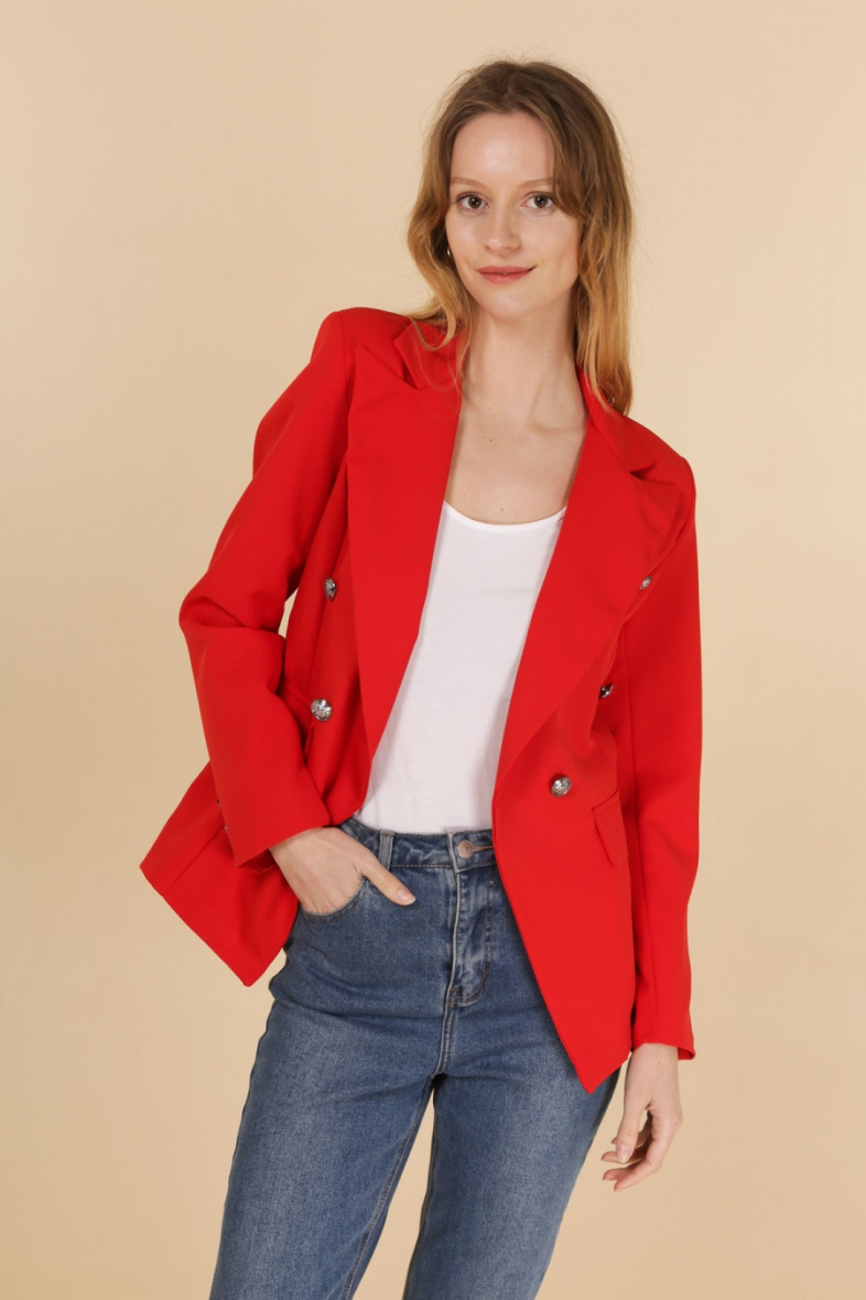Grossiste JOLIFLY - Veste Blazer en polyester avec 6 bouton