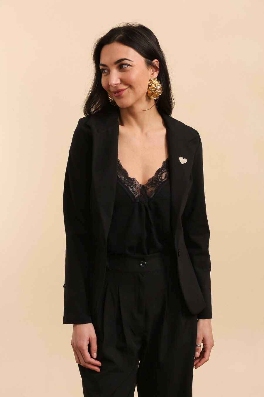 Wholesaler JOLIFLY - Women's blazer jacket - elegance & little golden heart