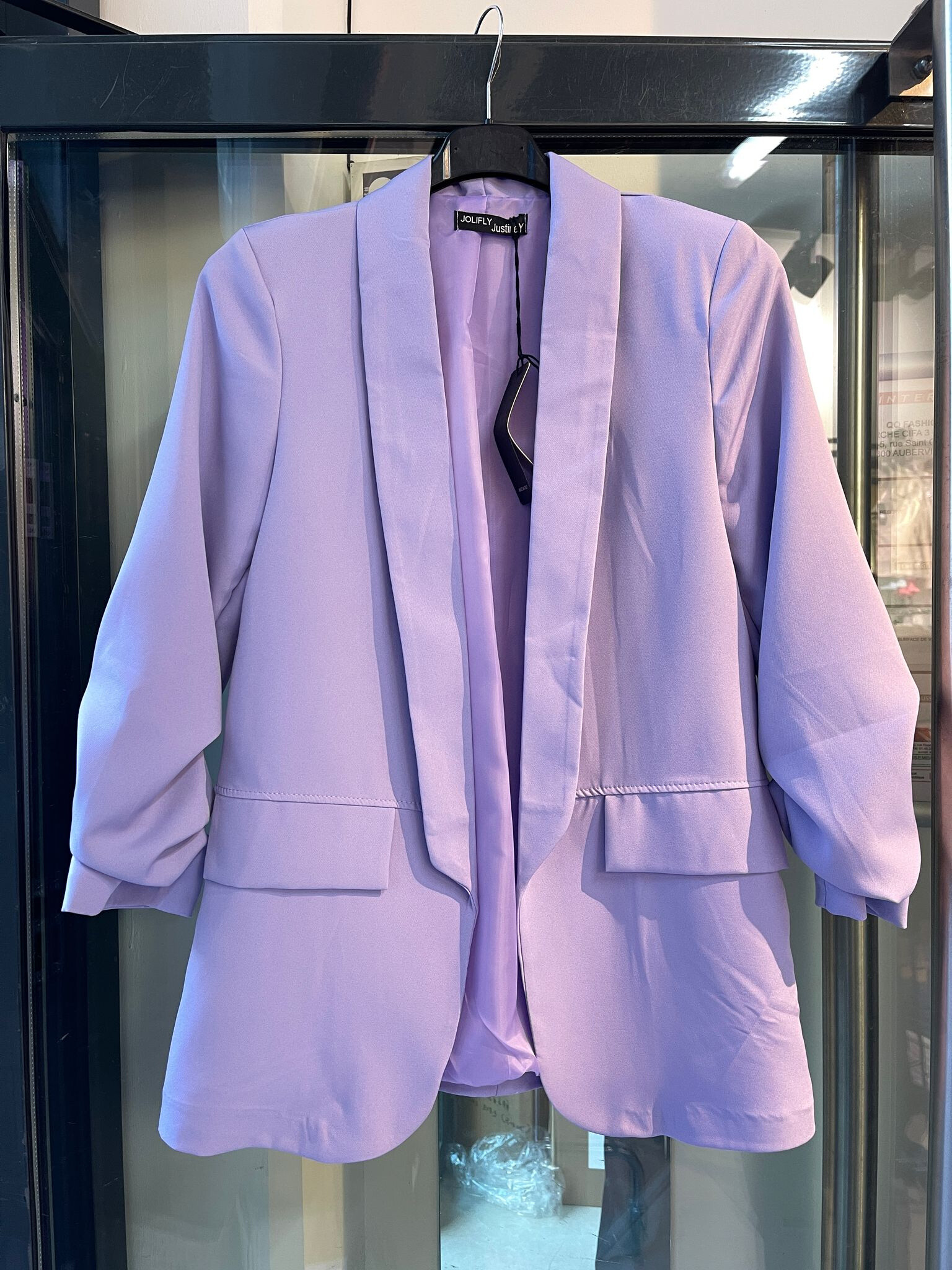 Wholesaler JOLIFLY - Blazer with polyester half-length 3/4 handle with lining