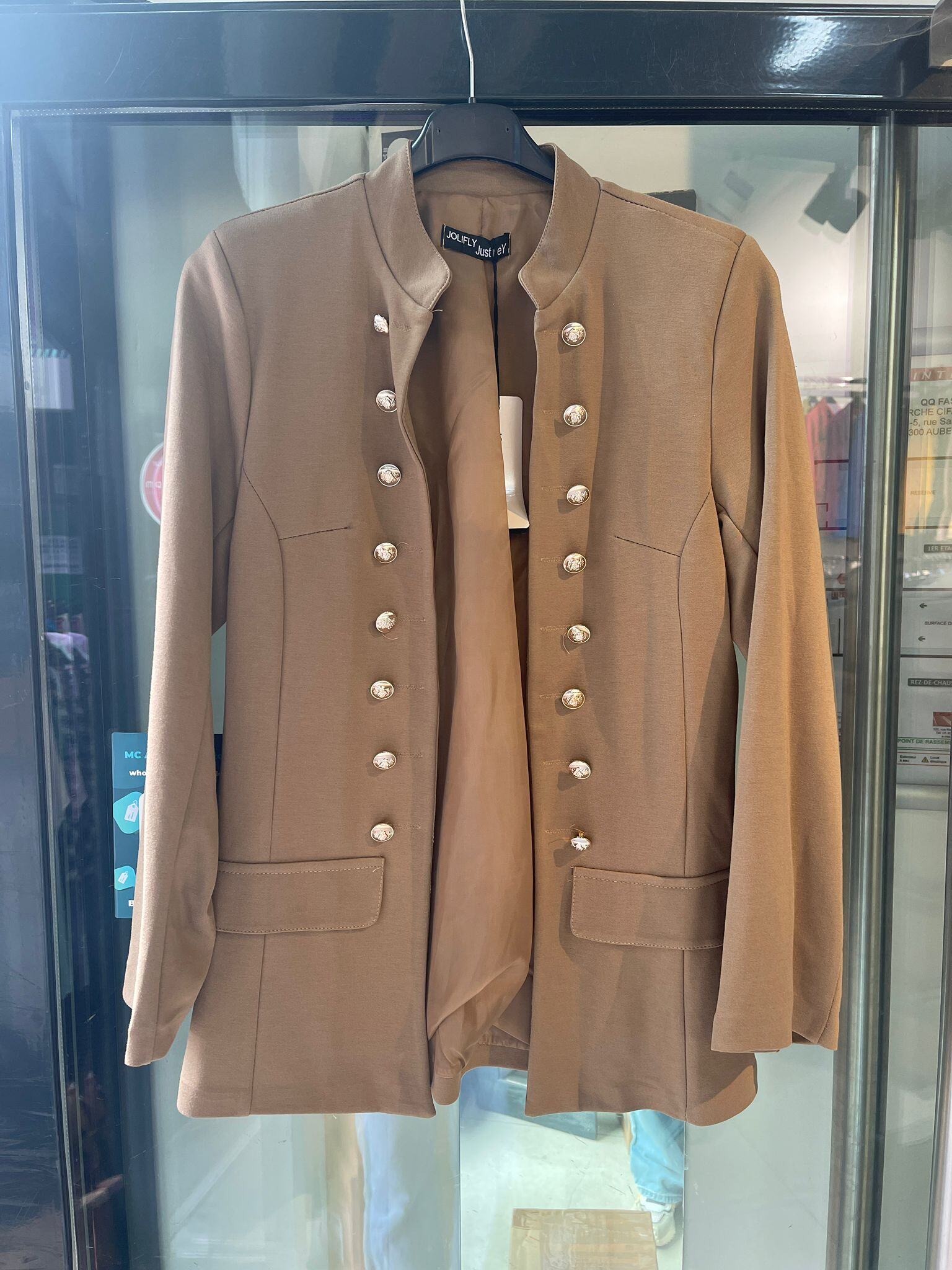 Wholesaler JOLIFLY - Officer jacket in viscose – Sizes S to XXL