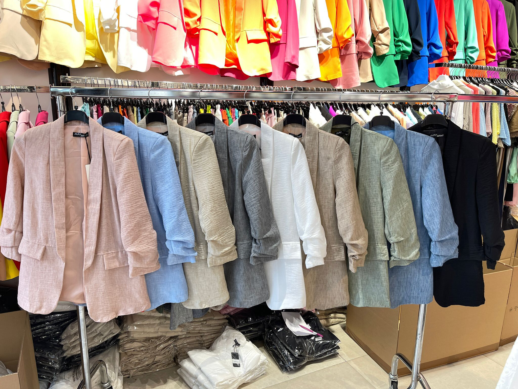 Wholesaler JOLIFLY - Mid long linen jacket
