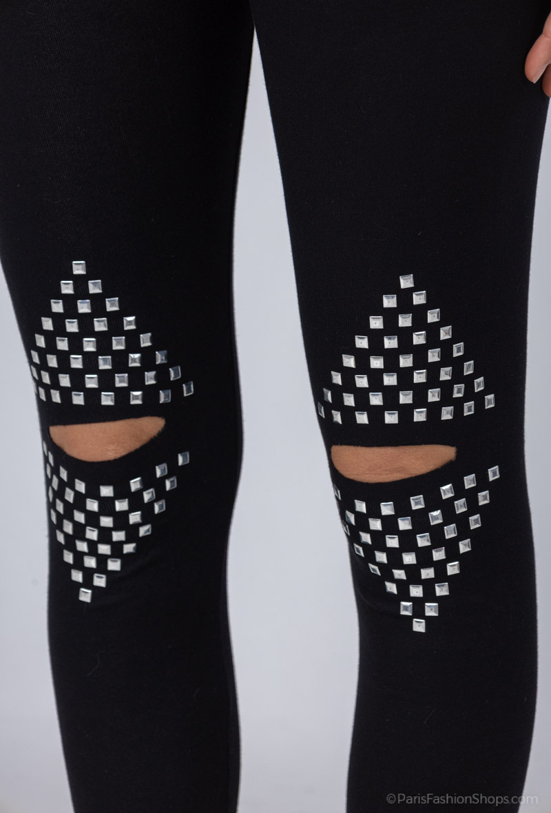 Wholesaler JOLIFLY - Simple Leggings Pants with SEQUINS