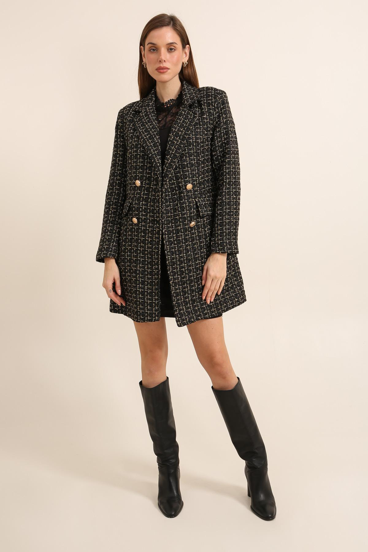 Grossiste JOLIFLY - Manteau tweed