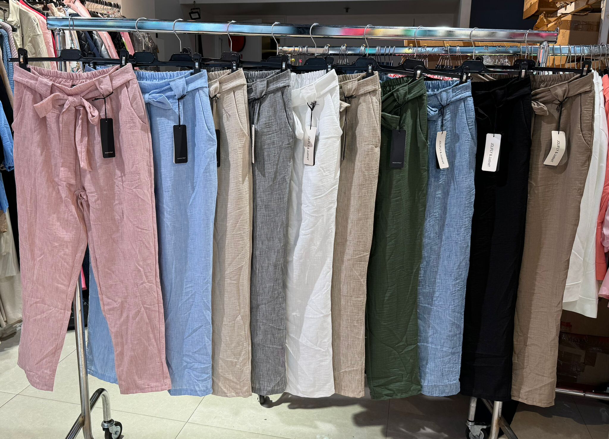 Grossiste JOLIFLY - pantalon effet lin