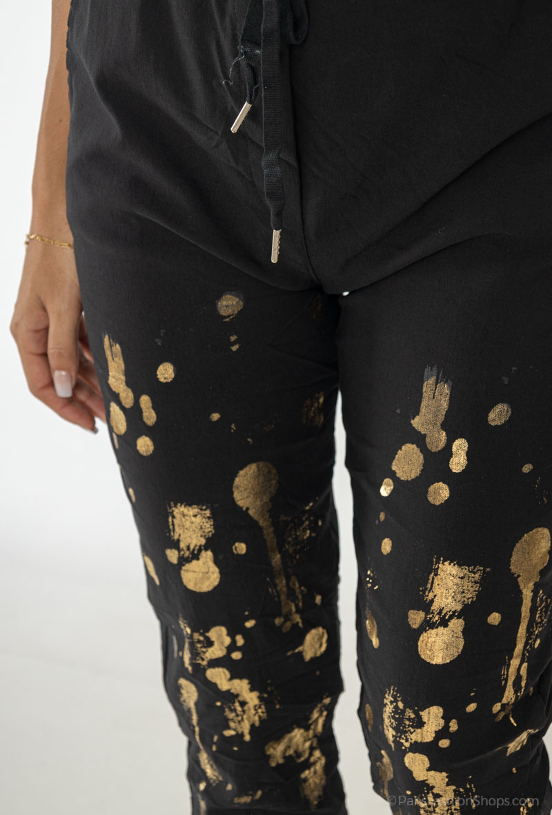 Mayorista JOLIFLY - Pantalones de chándal desteñidos con mancha dorada