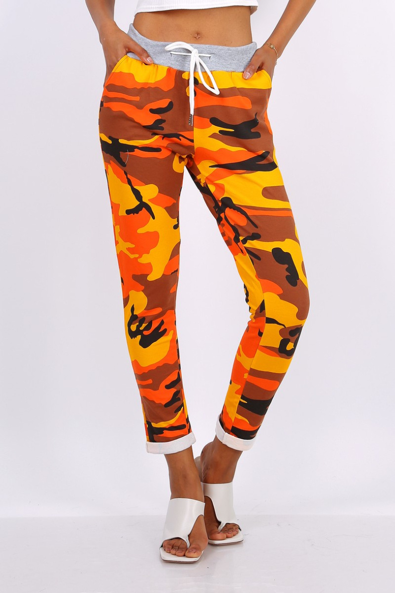 Grossiste JOLIFLY - Pantalon de jogging à imprimé fleurs en coton