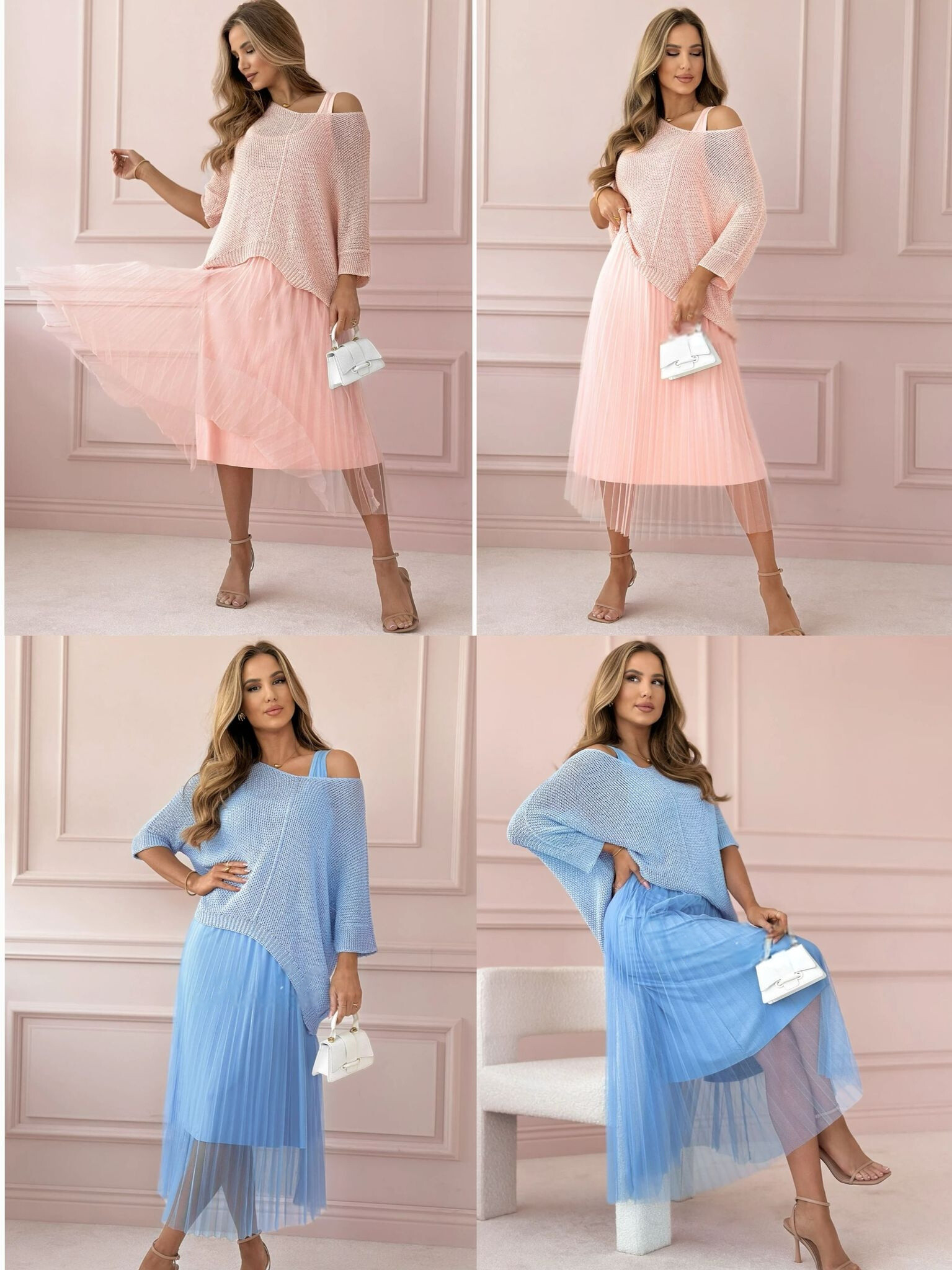 Grossiste JOLIFLY - Pull oversize en maille ajourée – Élégance et confort