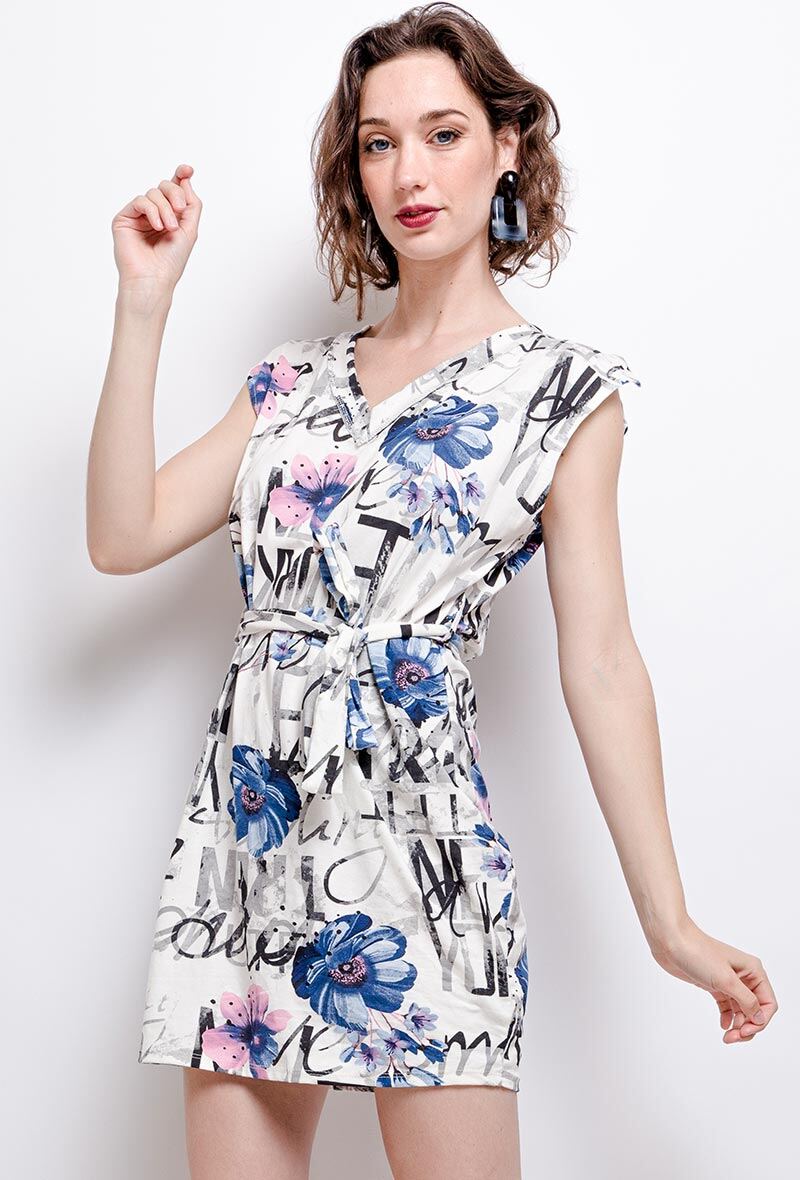 Grossiste JOLIFLY - Robe stretch à motifs