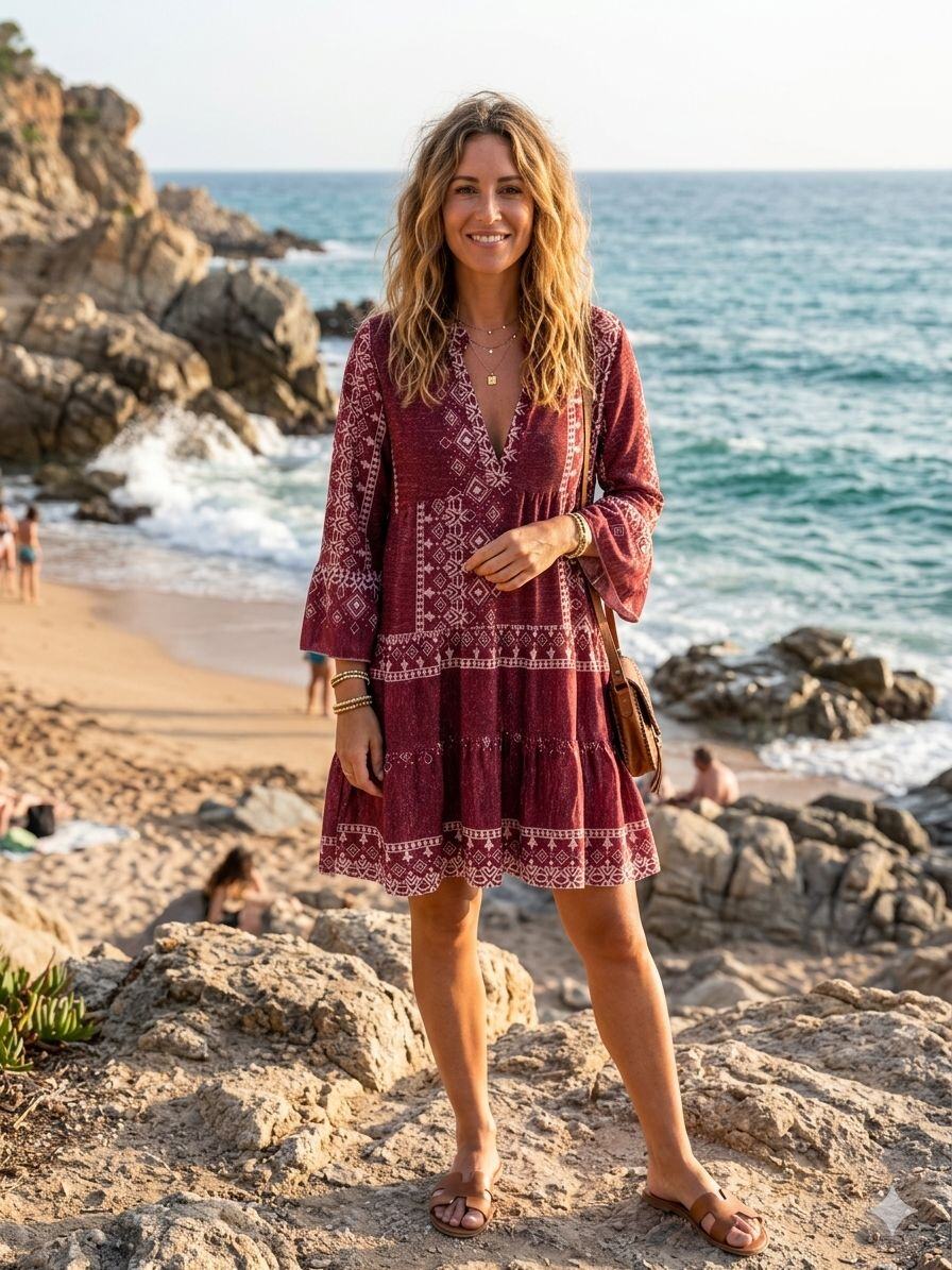 Grossiste JOLIFLY - Robe Courte Boho-Chic – L’Essentiel de votre Été