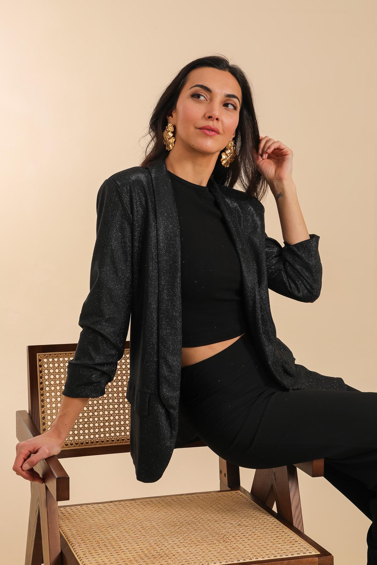 Wholesaler JOLIFLY - Sparkling sequin blazer