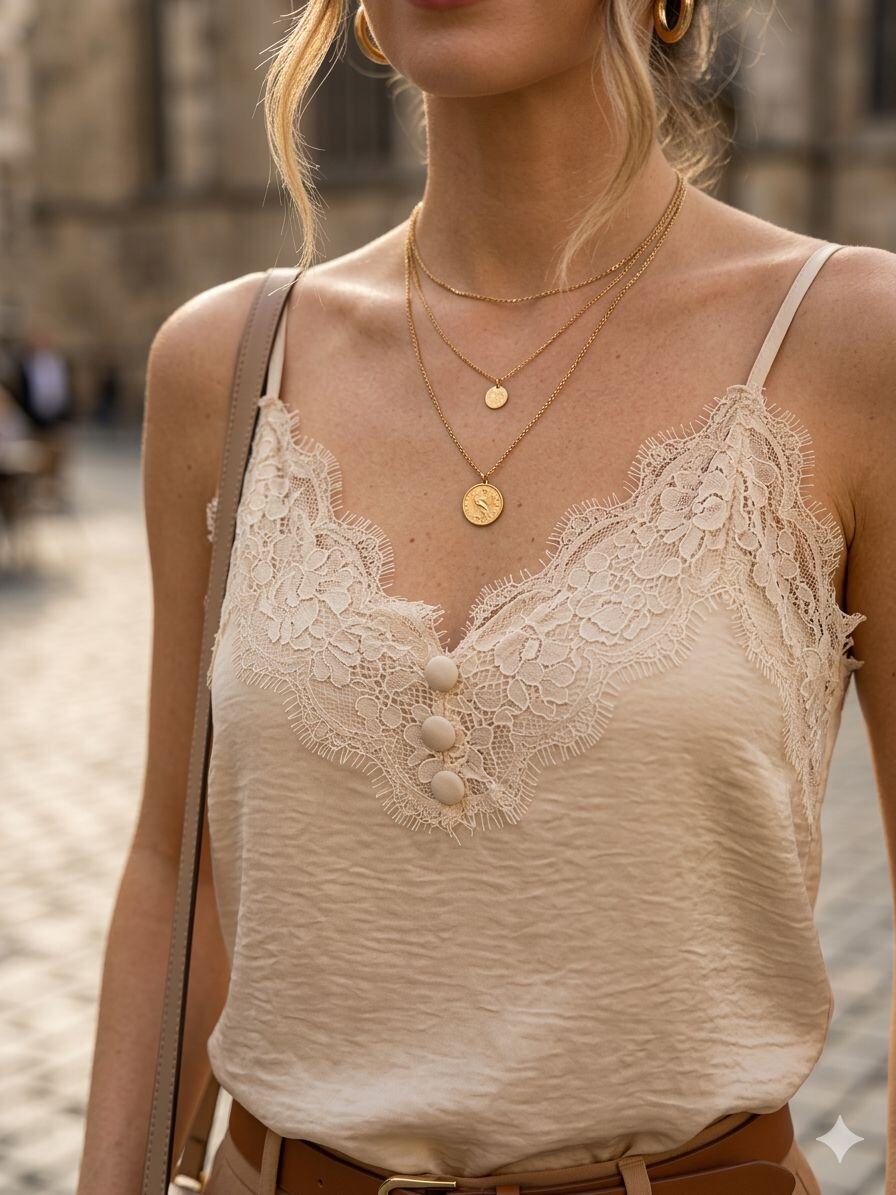 Wholesaler JOLIFLY - The Iconic Camisole: Lace Elegance