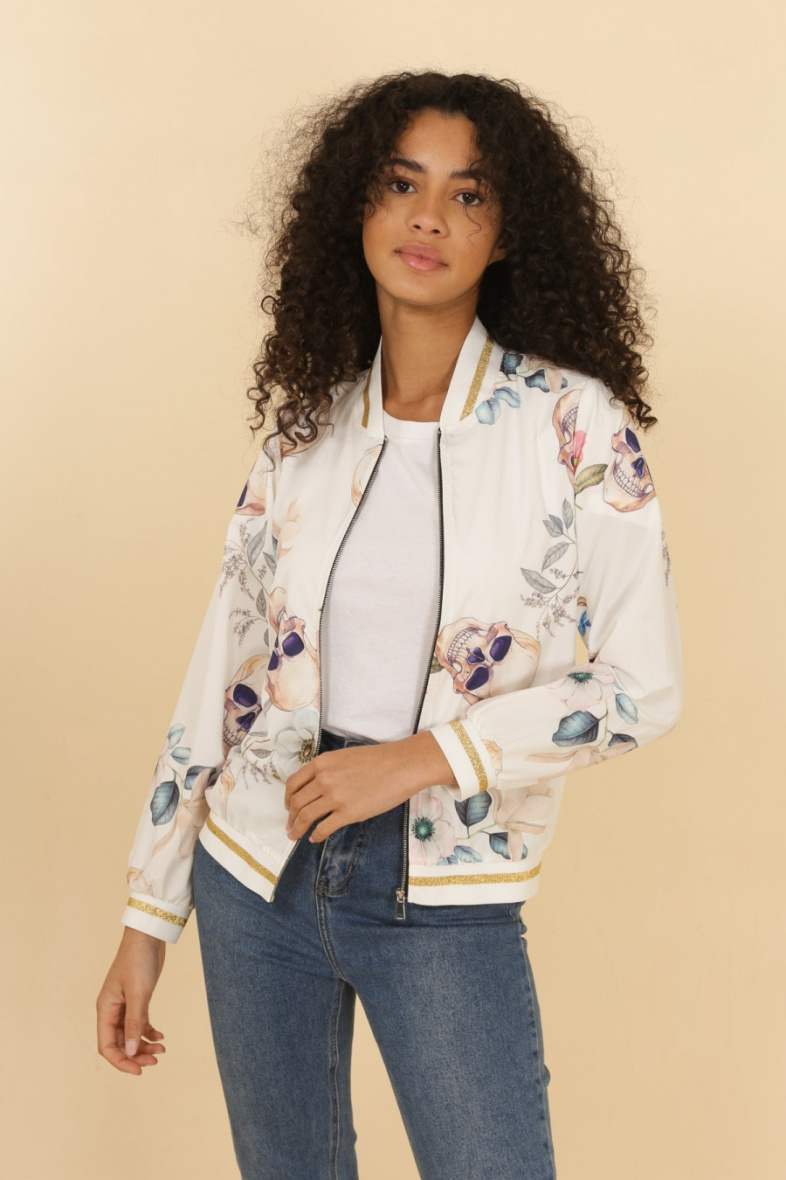 Grossiste JOLIFLY - Veste bombers à imprimé sans doublure