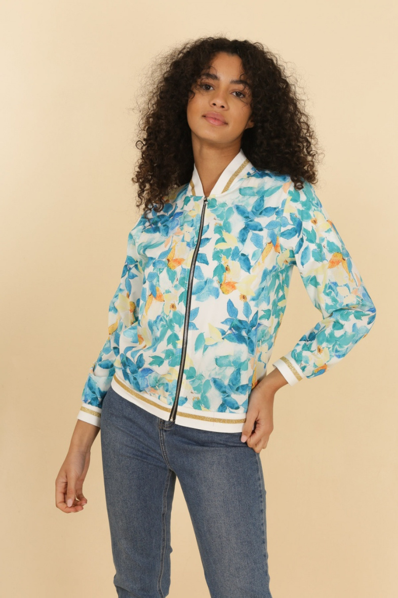 Grossiste JOLIFLY - Veste bombers à imprimé sans doublure