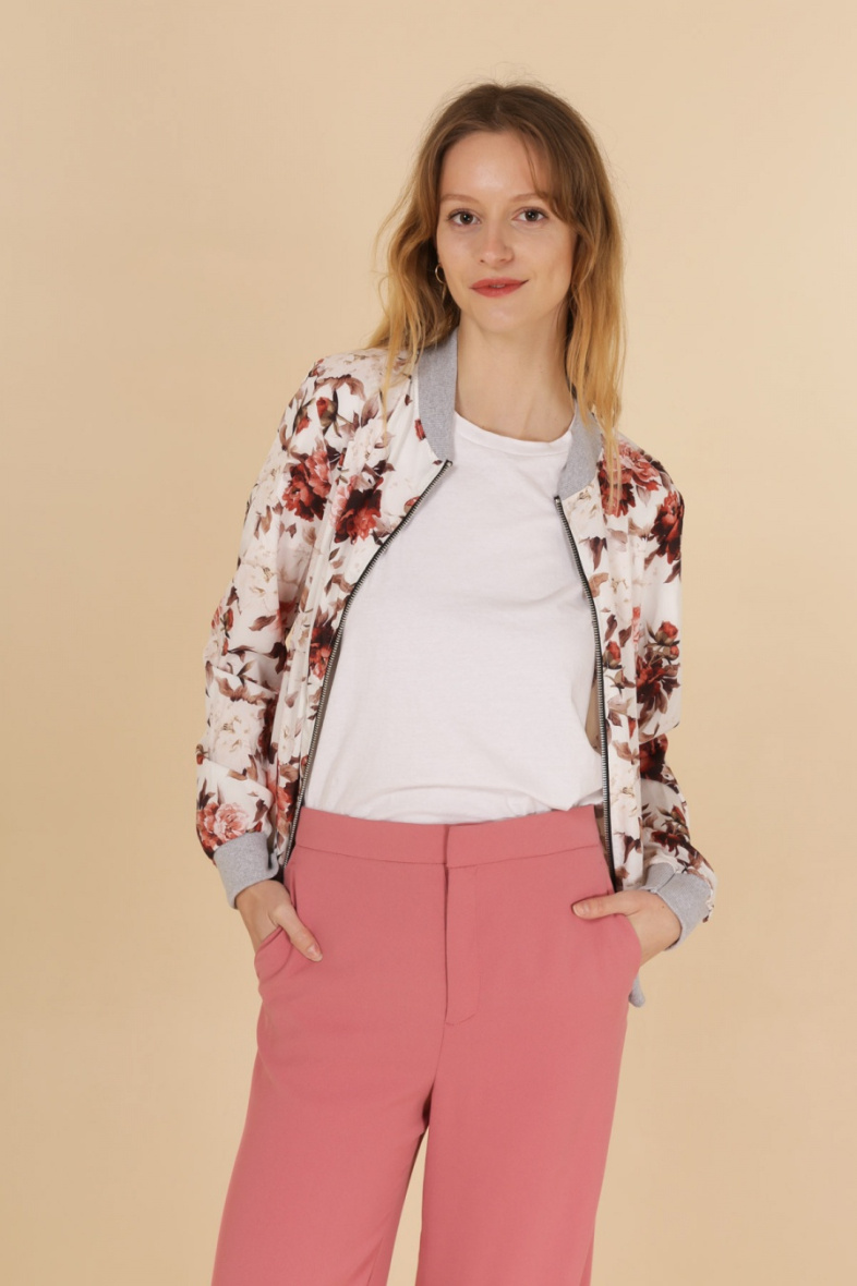 Grossiste JOLIFLY - Veste bombers à imprimé sans doublure