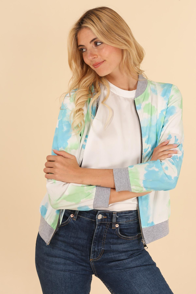 Grossiste JOLIFLY - Veste bombers à imprimé sans doublure