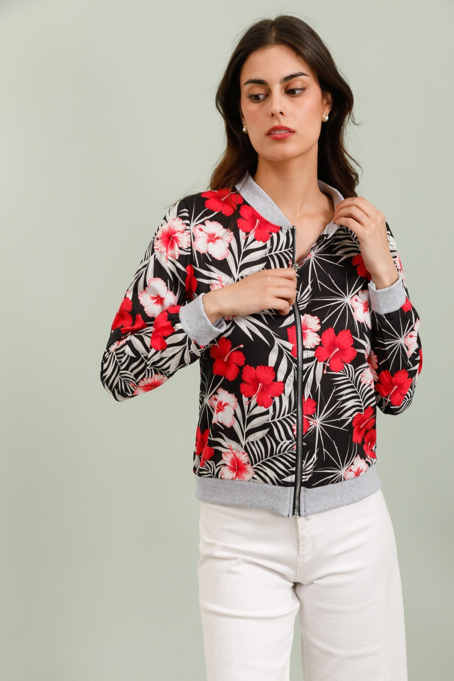 Wholesaler JOLIFLY - Printed bombers jacket