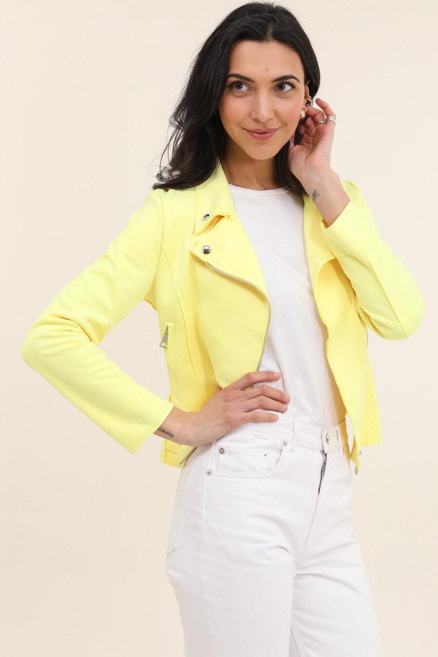 Wholesaler JOLIFLY - Perfecto Suedine biker jacket - Trendy & chic style