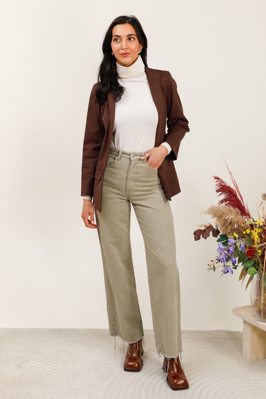 Wholesaler JOLIFLY - Straight cotton jacket – Sizes S to XXL