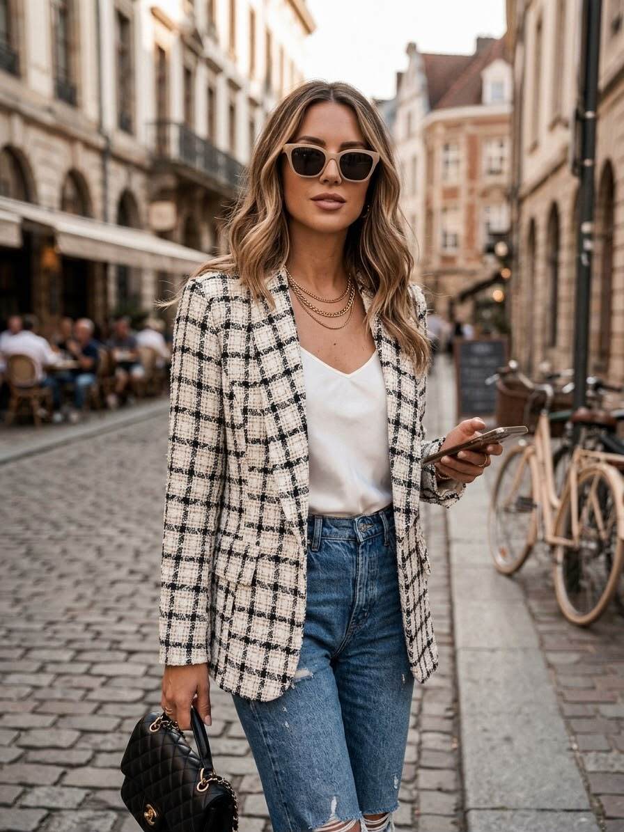 Grossiste JOLIFLY - Le Blazer en Tweed Champs-Élysées