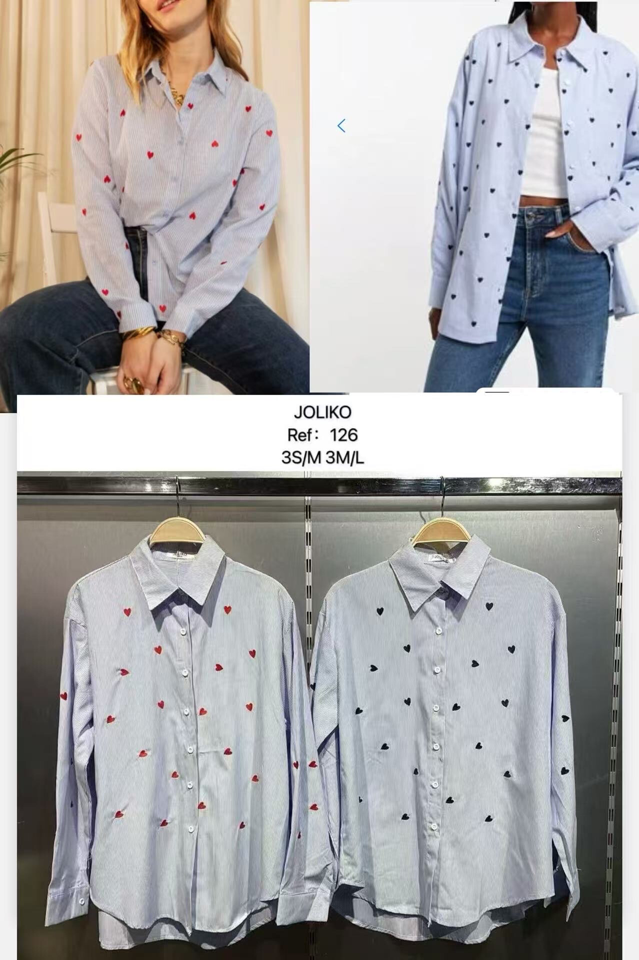 Wholesaler Joliko - Heart shirt
