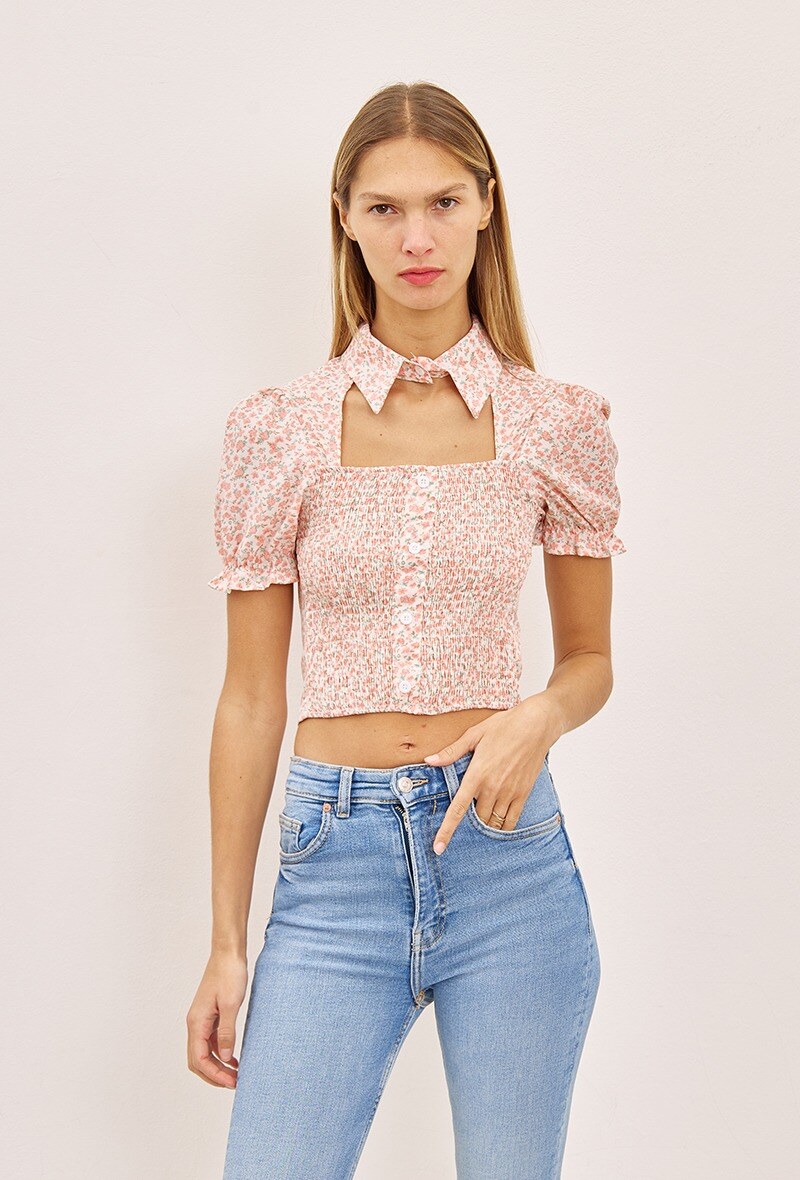 Grossiste Jolio & Co - Blouse imprimé fleurs