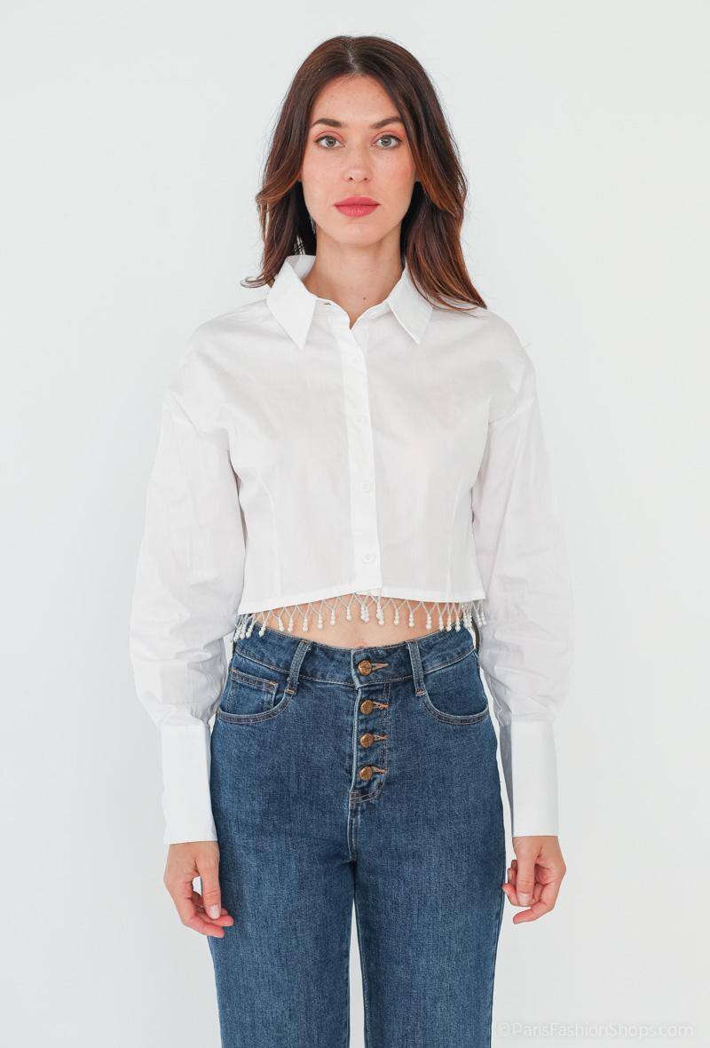 Wholesaler Jolio & Co - Blouse with pearls