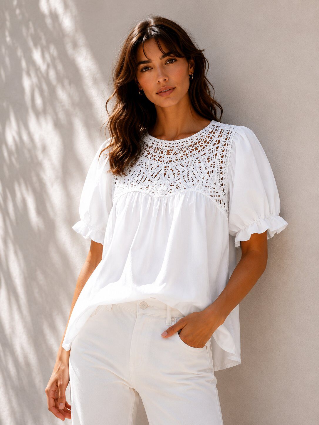 Grossiste Jolio & Co - Blouse avec dentelle