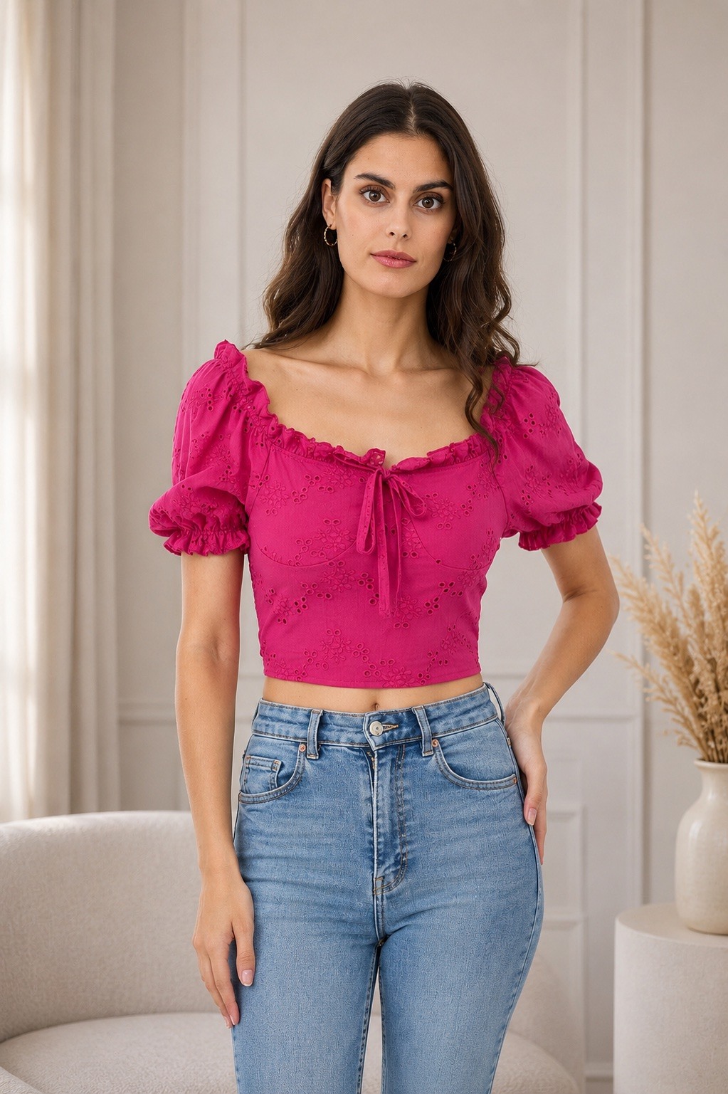 Grossista Jolio & Co - Blusa in pizzo inglese