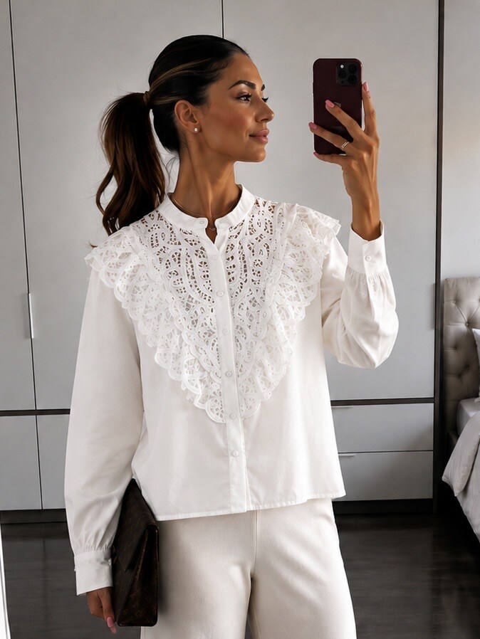 Großhändler Jolio & Co - Bluse mit Spitze