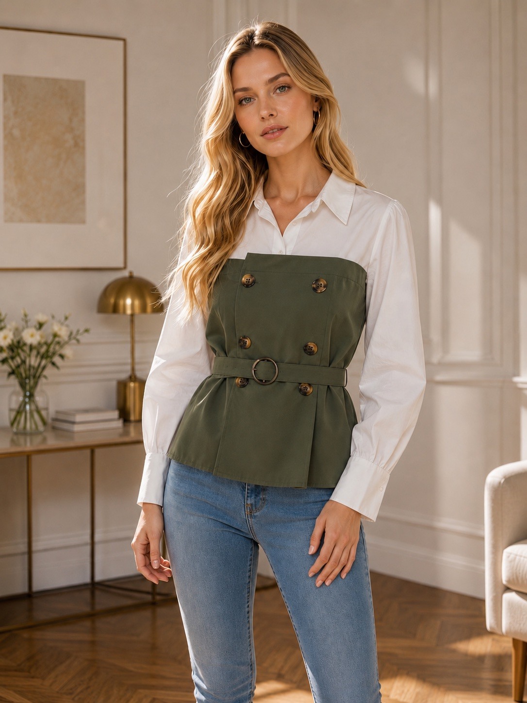 Grossiste Jolio & Co - Chemise bi-matière