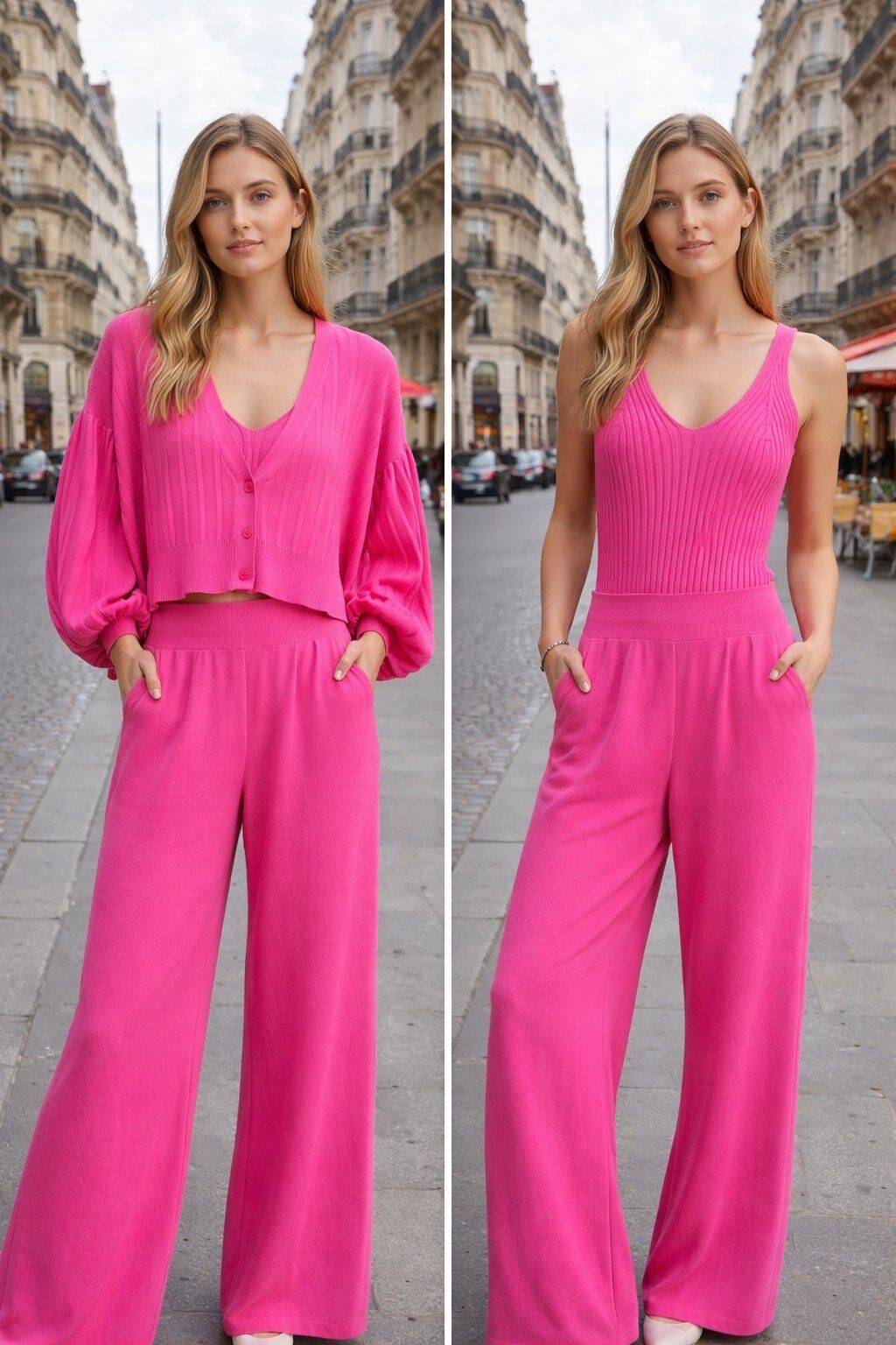 Großhändler Jolio & Co - Strickset mit Weste/Top/Hose