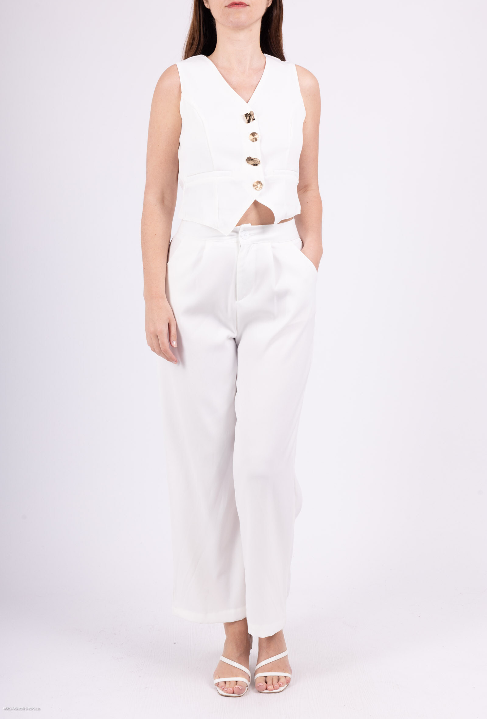 Wholesaler Jolio & Co - Sleeveless vest set and fluid pants