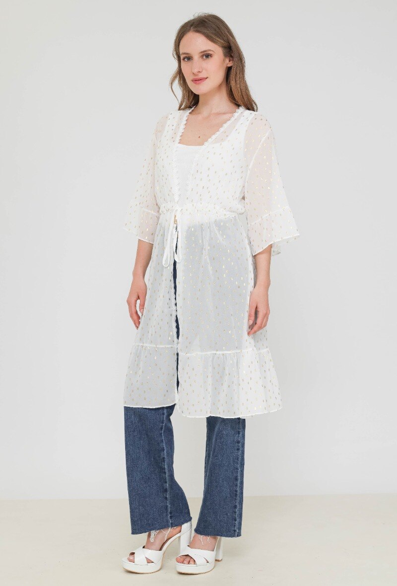 Wholesaler Jolio & Co - Golden print cardigan