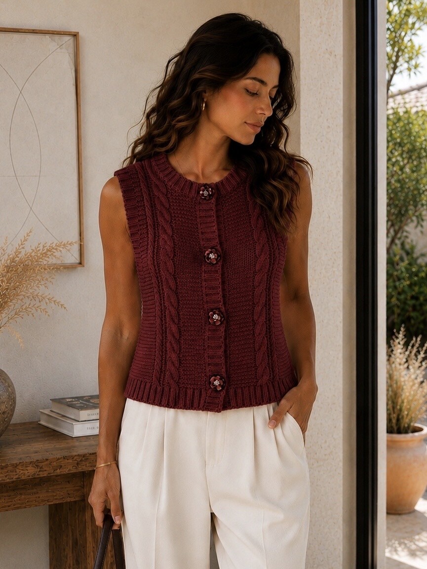 Wholesaler Jolio & Co - Knitted sleeveless vest