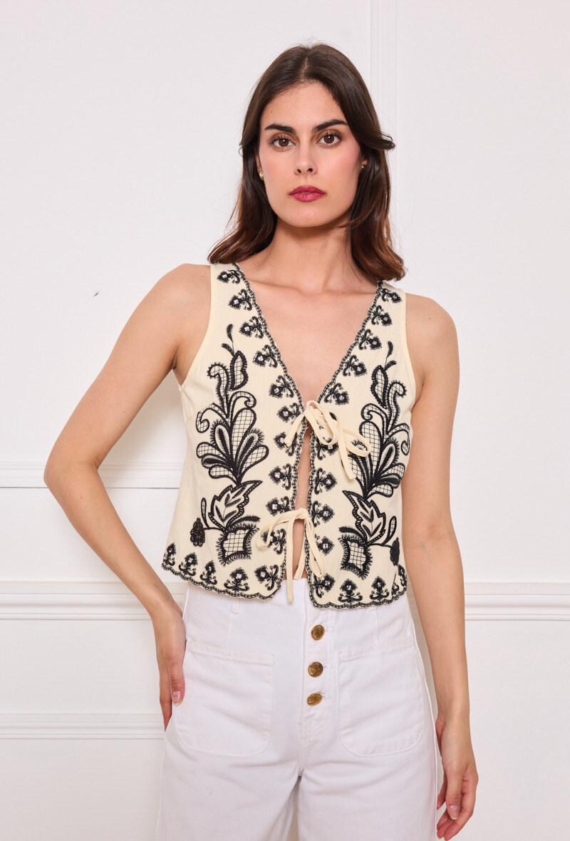Mayorista Jolio & Co - Chaleco bordado sin mangas